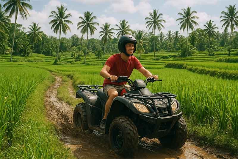 atv ubud rice field